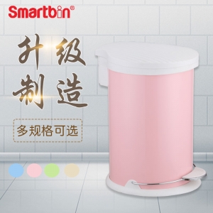 扇貝蓋腳踏式圓形垃圾桶